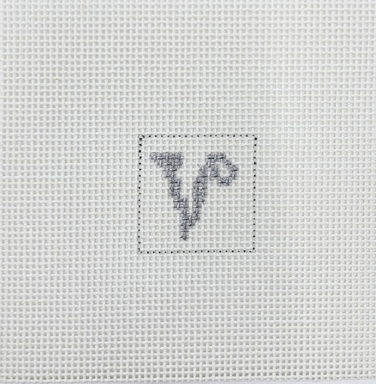 Letter V 1 Inch Square