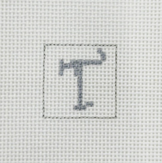 Letter T 1 Inch Square