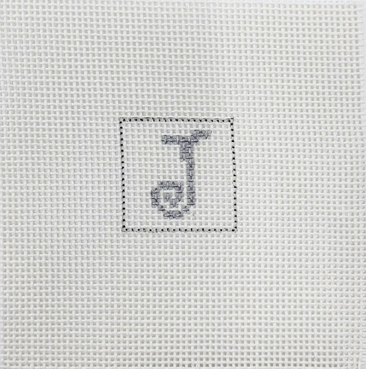 Letter J 1 Inch Square