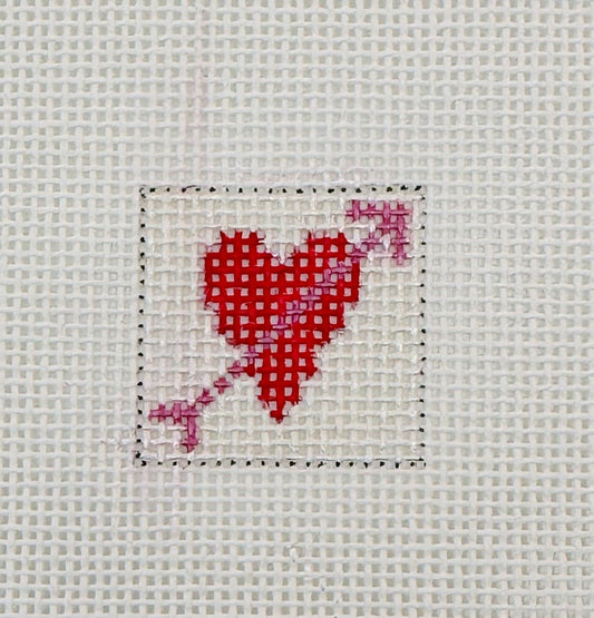 521 - Heart with Arrow 1 Inch Square