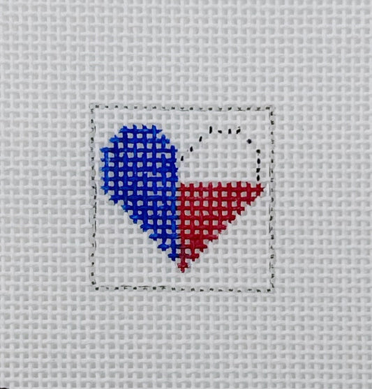 573 - Texas Heart 1 Inch Square